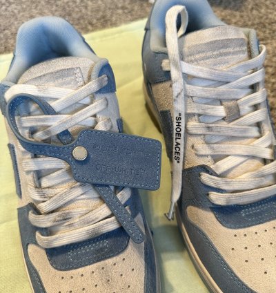 Us 9 Off-white Out Of Office Vintage Suede Light Blue