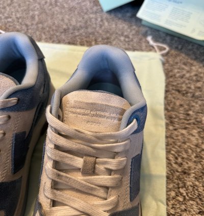 Us 9 Off-white Out Of Office Vintage Suede Light Blue