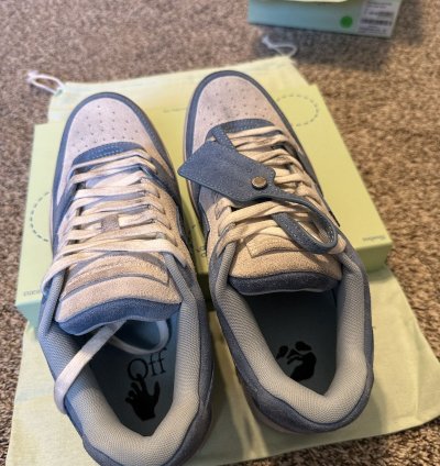 Us 9 Off-white Out Of Office Vintage Suede Light Blue