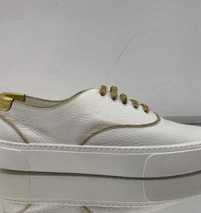 Venice Low Top In White Gold