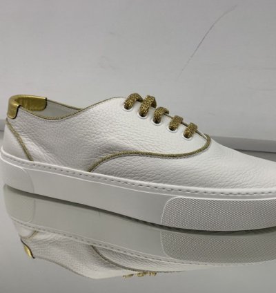 Venice Low Top In White Gold
