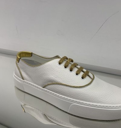 Venice Low Top In White Gold