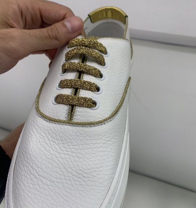 Venice Low Top In White Gold