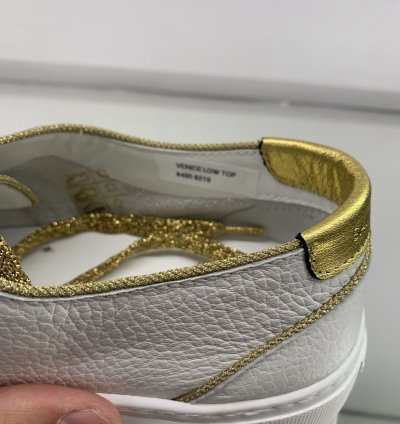 Venice Low Top In White Gold
