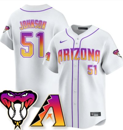 Randy Johnson Jersey 51 Arizona Diamondbacks 2025 City Connect Concept Stitched White