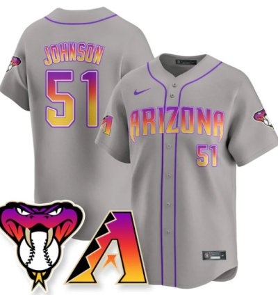 Randy Johnson Jersey 51 Arizona Diamondbacks 2025 City Connect Concept Stitched Gray
