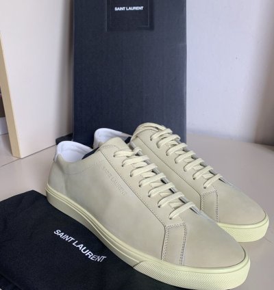 Ysl Andy Low Nabuck Sneakers Yellow Brand New