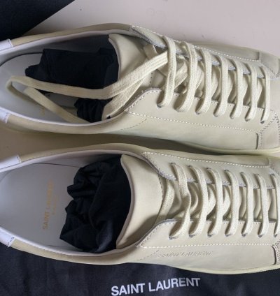 Ysl Andy Low Nabuck Sneakers Yellow Brand New
