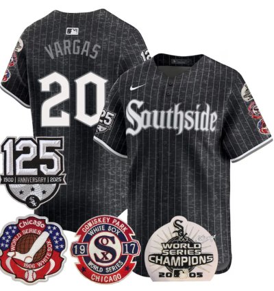 Miguel Vargas Jersey 20 Chicago White Sox 125th Anniversary World Series Champions City Connect