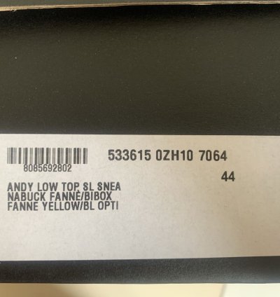 Ysl Andy Low Nabuck Sneakers Yellow Brand New