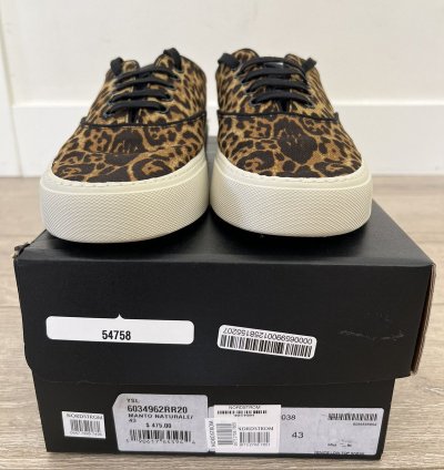 Ysl Saint Laurent Venice Sneaker Leopard Print Canvas 43