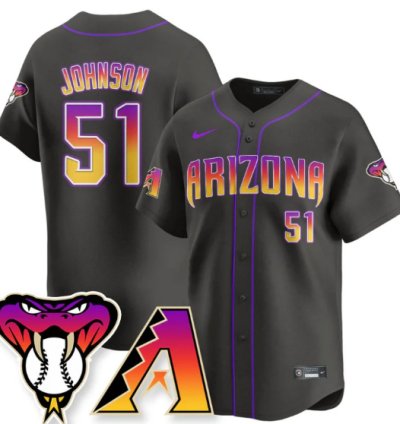 Randy Johnson Jersey 51 Arizona Diamondbacks 2025 City Connect Concept Stitched Black