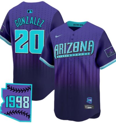 Luis Gonzalez Jersey 20 Arizona Diamondbacks 2025 City Connect Vapor Premier Limited Stitched