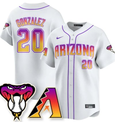 Luis Gonzalez Jersey 20 Arizona Diamondbacks 2025 City Connect Concept Stitched White
