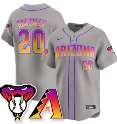 Luis Gonzalez Jersey 20 Arizona Diamondbacks 2025 City Connect Concept Stitched Gray