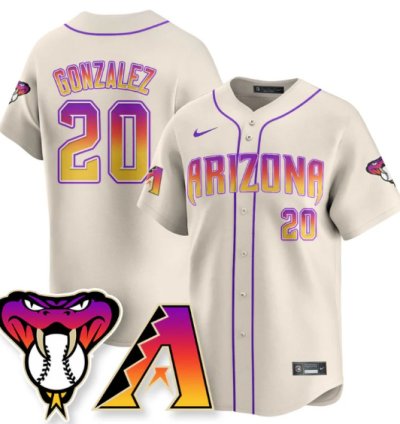 Luis Gonzalez Jersey 20 Arizona Diamondbacks 2025 City Connect Concept Stitched Cream
