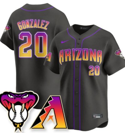 Luis Gonzalez Jersey 20 Arizona Diamondbacks 2025 City Connect Concept Stitched Black