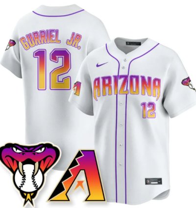 Lourdes Gurriel Jr Jersey 12 Arizona Diamondbacks 2025 City Connect Concept Stitched White