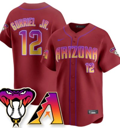Lourdes Gurriel Jr Jersey 12 Arizona Diamondbacks 2025 City Connect Concept Stitched Red