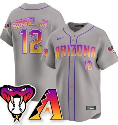 Lourdes Gurriel Jr Jersey 12 Arizona Diamondbacks 2025 City Connect Concept Stitched Gray