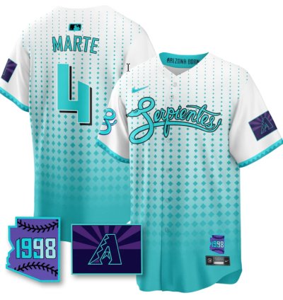 Ketel Marte Jersey 4 Arizona Diamondbacks Serpientes City Connect Stitched White