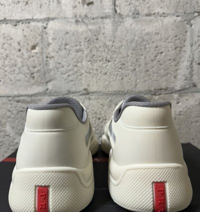 new Prada American Cup Sneaker White Silver