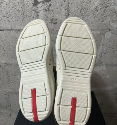 new Prada American Cup Sneaker White Silver