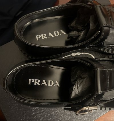 -strap Brushed Leather Mary Jane Shoes