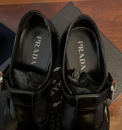 -strap Brushed Leather Mary Jane Shoes