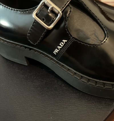 -strap Brushed Leather Mary Jane Shoes