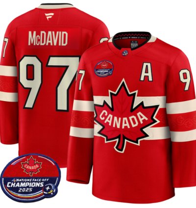 Men Connor Mcdavid Jersey 97 Canada 4 Nations Face-off 2025 Champions V2 Red