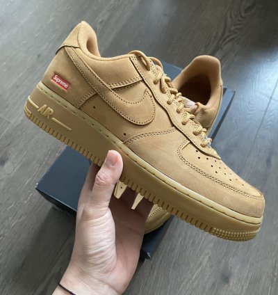 2021 Nike Supreme Wheat Air Force 1 Sz 8