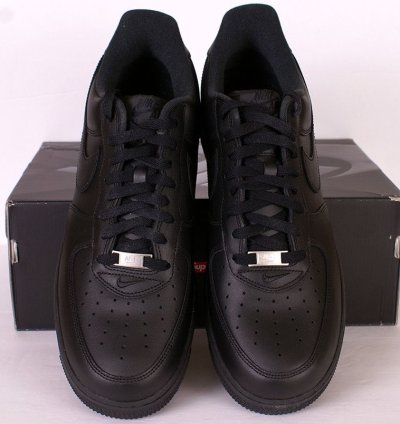 2021 Supreme Nike Air Force 1 Low Black Red Box Logo