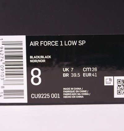 2021 Supreme Nike Air Force 1 Low Black Red Box Logo
