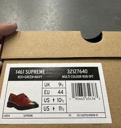 2024 Supreme Dr Martens 1461 3-eye Shoe