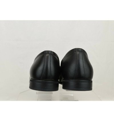 2dc127 Black Saffiano Leather Logo Penny Loafers 11 Us 12