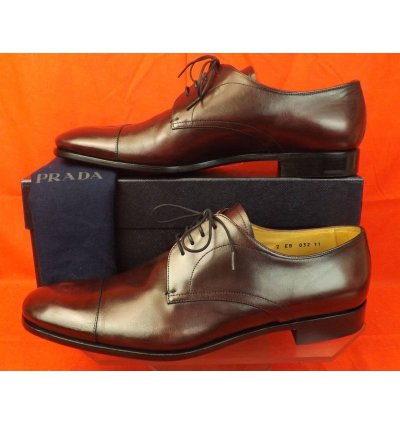 2eb032 Burgundy Burnished Leather Classic Oxfords 11 Us 12
