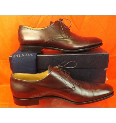 2eb032 Burgundy Burnished Leather Classic Oxfords 11 Us 12