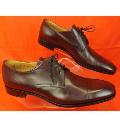 2eb032 Burgundy Burnished Leather Classic Oxfords 11 Us 12