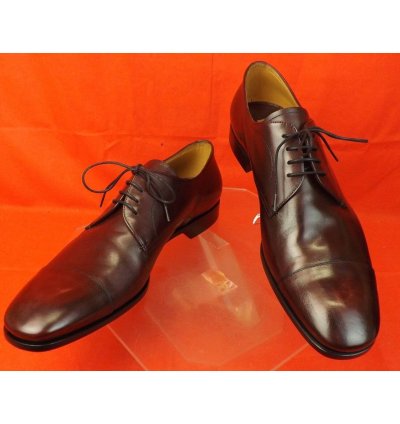 2eb032 Burgundy Burnished Leather Classic Oxfords 11 Us 12