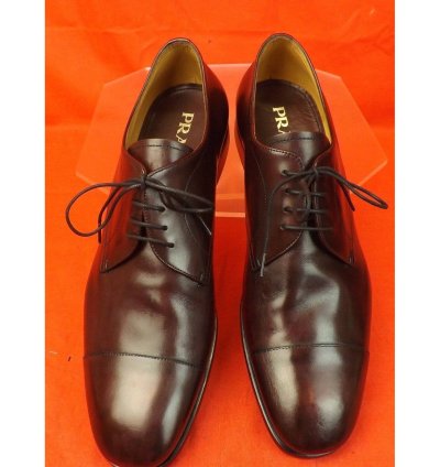 2eb032 Burgundy Burnished Leather Classic Oxfords 11 Us 12