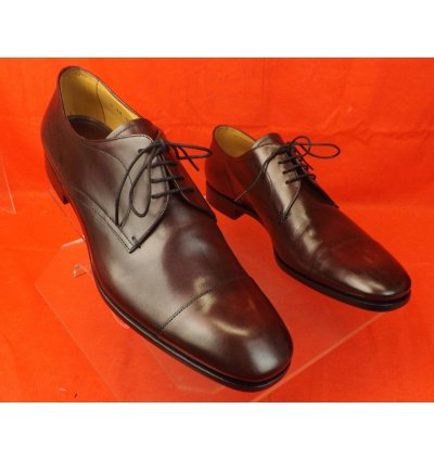 2eb032 Burgundy Burnished Leather Classic Oxfords 11 Us 12