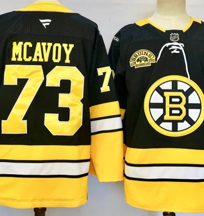 Mens Charlie Mcavoy Jersey 73 Boston Bruins 100th Anniversary Black Stitched