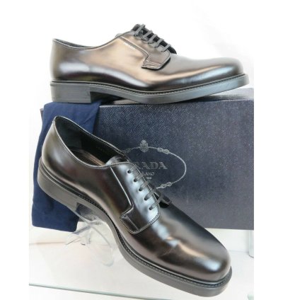 2eb170 Black Leather Lettering Logo Lace Up Oxfords 11 Us