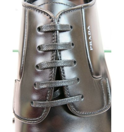 2eb170 Black Leather Lettering Logo Lace Up Oxfords 11 Us