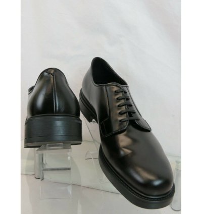 2eb170 Black Leather Lettering Logo Lace Up Oxfords 11 Us