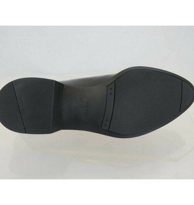 2ec124 Black Polished Leather Pointed Toe Logo Oxfords 12