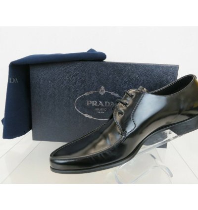 2ec124 Black Polished Leather Pointed Toe Logo Oxfords 12