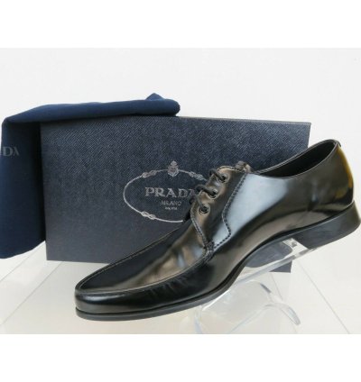 2ec124 Black Polished Leather Pointed Toe Logo Oxfords 12