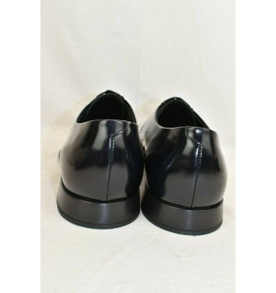 2ec124 Dark Navy Blue Polished Leather Logo Oxfords 10
